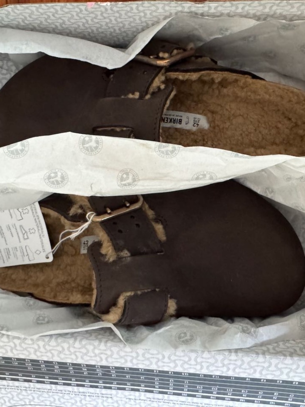 Birkenstock Boston Bold Shearling Clogs (new, size 42)